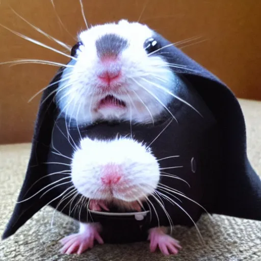 Image similar to darth vader hamster