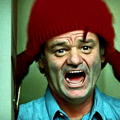 Image similar to bill murray plays jack torrance in the shining, movie still, promotional shot