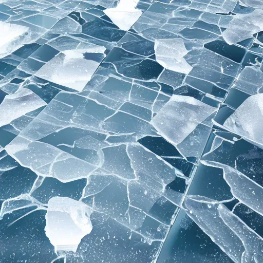 Prompt: shattered ice surface, 8k, ultra realistic.