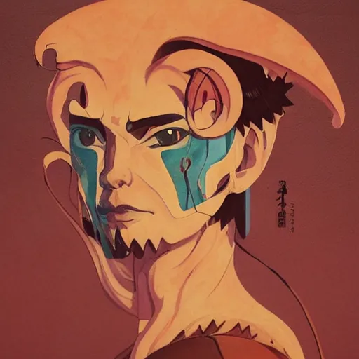 Prompt: Haku Dragon Profile Picture by Sachin Teng, asymmetrical, Organic Painting , Matte Painting, geometric shapes, hard edges, graffiti, street art,:2 by Sachin Teng:4