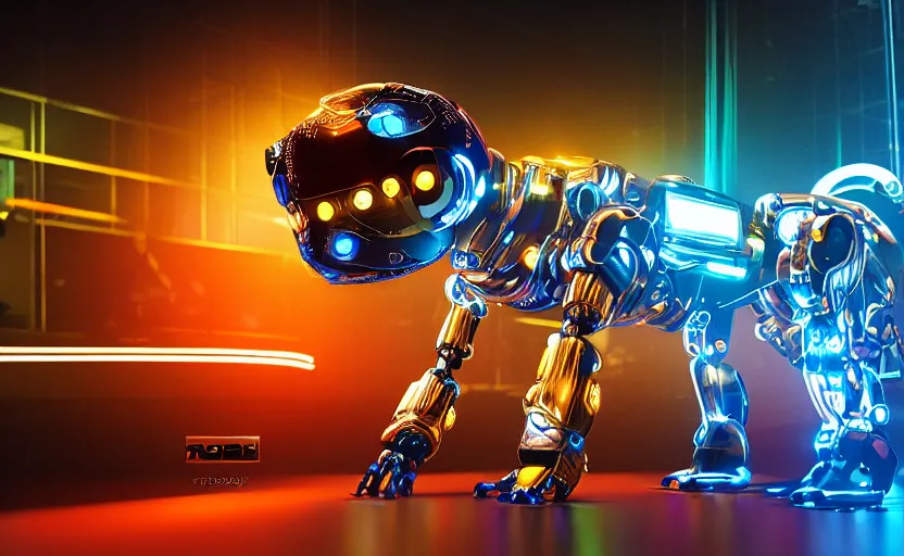 Prompt: robodog cybercore disco rave, highly detailed, extremely high quality, hd, 4 k, 8 k, professional photographer, 4 0 mp, lifelike, top - rated, award winning, cinematic, realistic, detailed lighting, detailed shadows, sharp, no blur, edited, corrected, trending