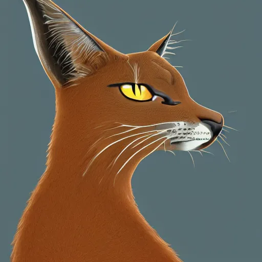 Image similar to Big Floppa caracal wearing military uniform, digital art