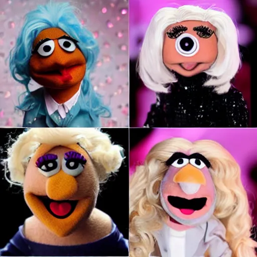 Prompt: Lady Gaga as a muppet