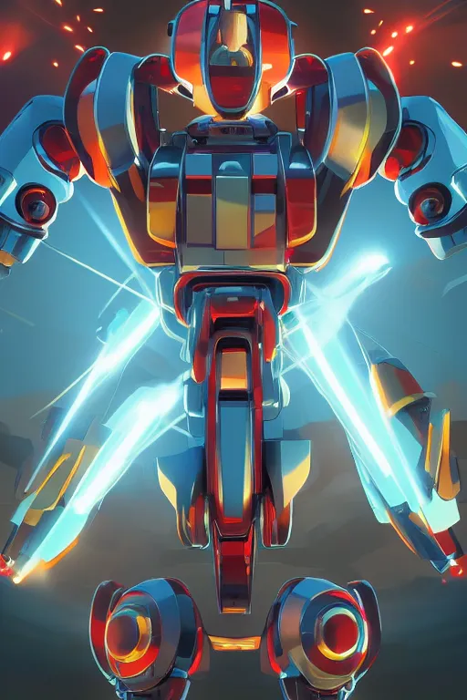 Image similar to metabots medabots medarotto medarot robot minimalist comics, behance hd by jesper ejsing, by rhads, makoto shinkai and lois van baarle, ilya kuvshinov, rossdraws global illumination ray tracing hdr radiating a glowing aura