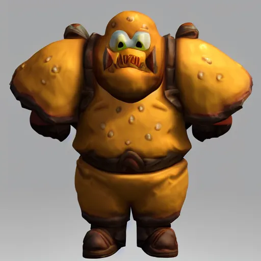 Prompt: world of warcraft character mr. blobby, rendered in octane with custard bubblegum subsurface scattering