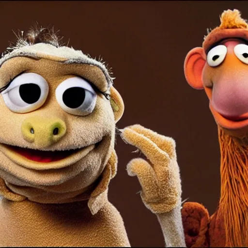 Image similar to sid from ice age in the muppet show