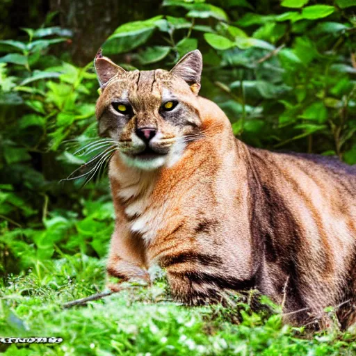 Prompt: wild giant smilodon cat nature photography hd