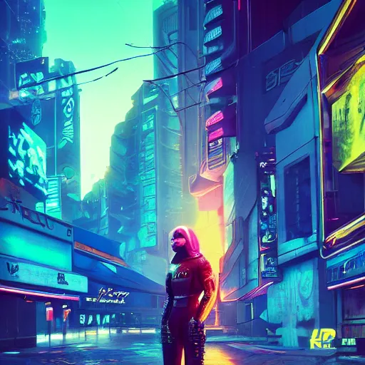 Image similar to professional photo of astronaut on cyberpunk street, synthwave, blade runner 2 0 4 9 style, hyperrealistic masterpiece, trending on artstation, cgsociety, kodakchrome, golden ratio, cinematic, composition, beautiful lighting, hyper detailed, sharp focus, octane render, 4 k, unreal engine