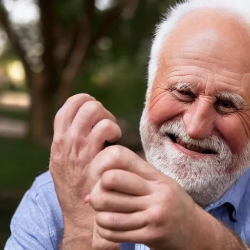 Prompt: portrait of hide the pain harold, accurate and detailed, stock photo, realistic, 8k, Canon DLSR