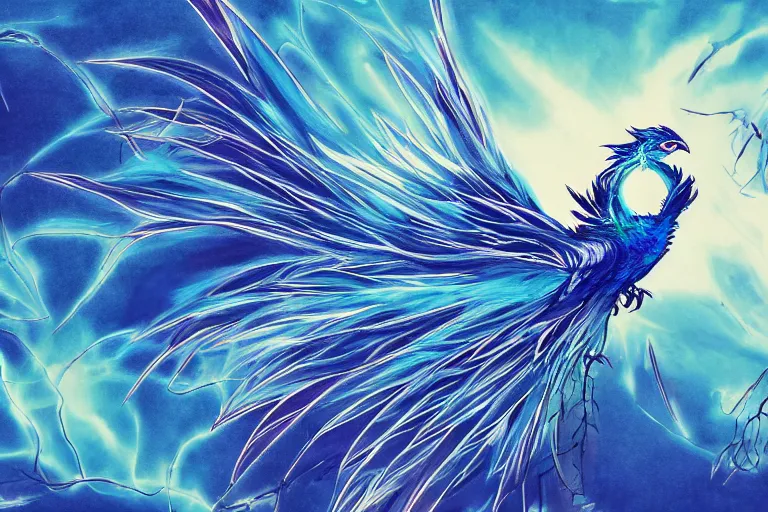 blue phoenix bird real