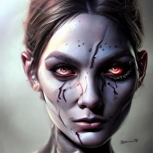 Prompt: Metamorphosis, portrait, fantasy, horror, intricate, highly detailed, digital painting, trending on artstation, sharp focus, illustration, style of Stanley Artgerm