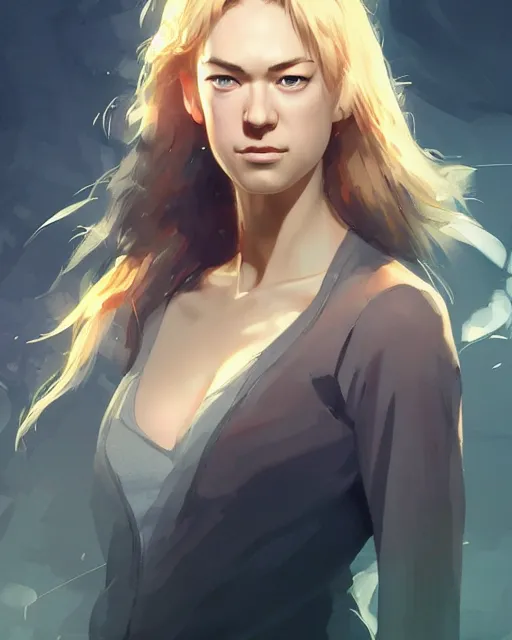 Prompt: yvonne strahovski, full shot, atmospheric lighting, visible face, perfectly shaded body, by makoto shinkai, stanley artgerm lau, wlop, rossdraws