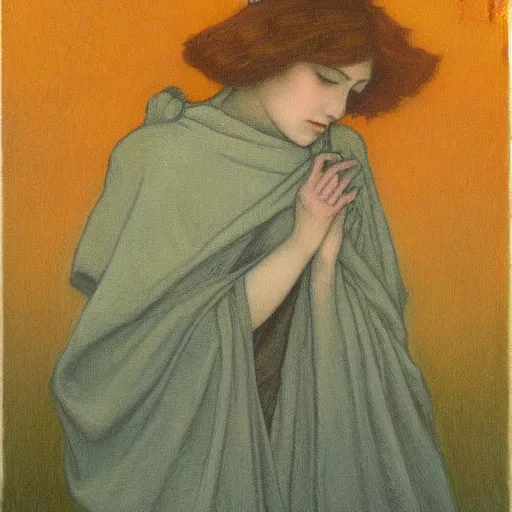 Image similar to a painting in the style of ayami kojima and in the style of alphonse osbert and in the style of charles dulac.