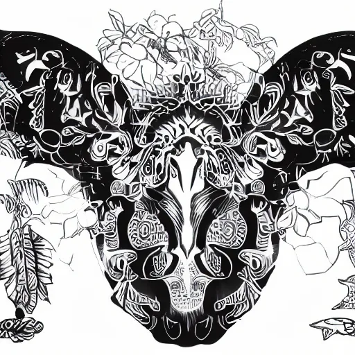 Image similar to animals and plants on a black background, wallpaper, Illustration, Anatomical Drawing, Painting