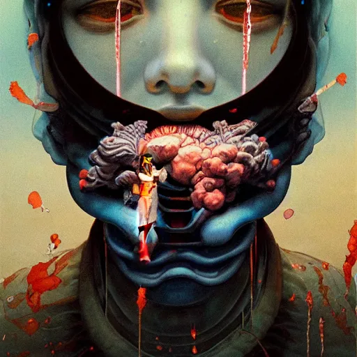 Image similar to prompt : monumental portrait soft light painted by james jean and katsuhiro otomo and erik jones, inspired by akira anime, smooth face feature, intricate oil painting, high detail illustration, sharp high detail, manga and anime 1 9 9 9