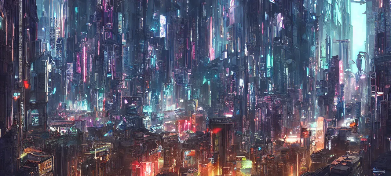 Image similar to Cyberpunk City, by Bjorn Barends