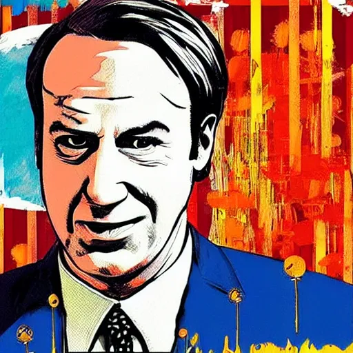 Image similar to Memphis art of Saul Goodman