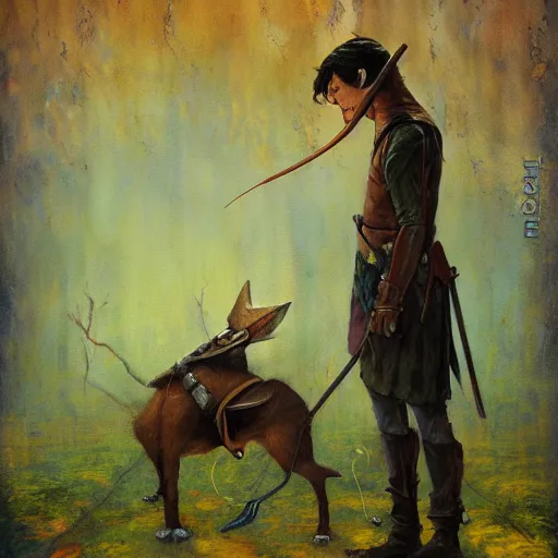 Image similar to Robin Hood, artwork by Esao Andrews,