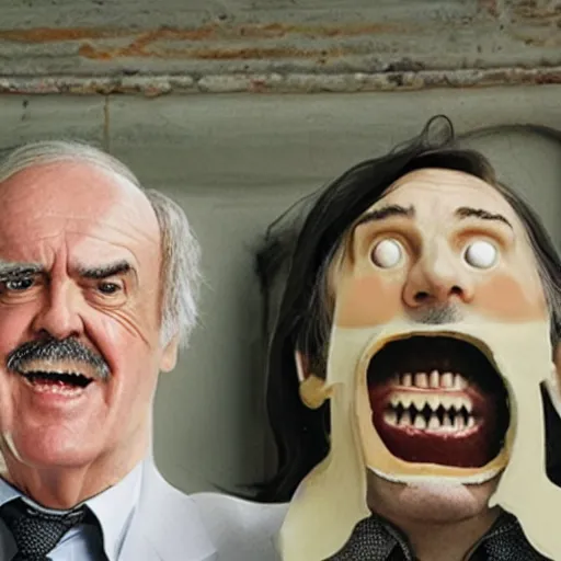 Image similar to edamer cheese with john cleese face