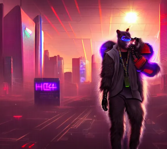 Image similar to high - resolution photograph from a cyberpunk era furry fandom convention ( midwest furfest 2 0 4 7 ), taking place after the genetic revolution and quantum singularity. photorealistic.