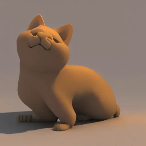 Image similar to 3d render cat