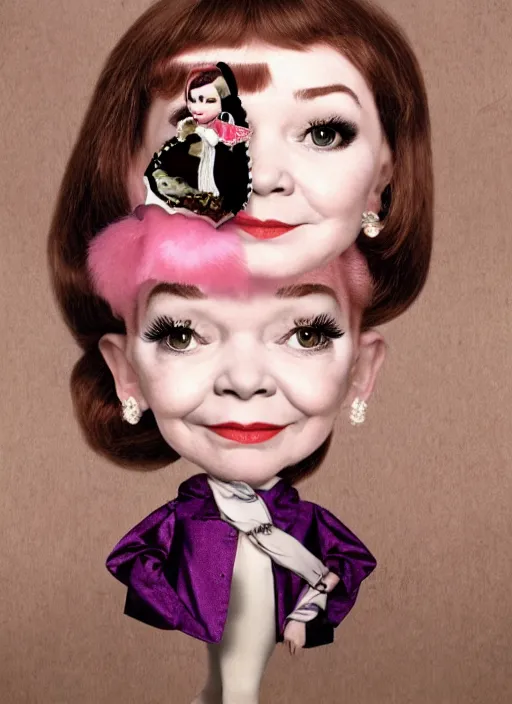 Image similar to young shirley Maclaine as a mark ryden doll, detailed digital art, trending on Artstation