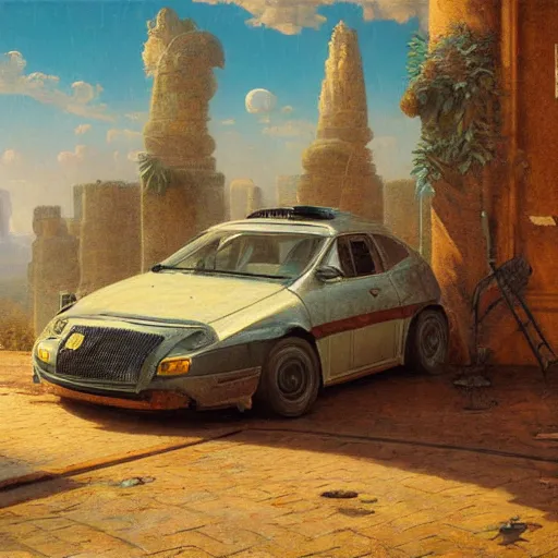 Image similar to paint surrealist 🚗, ferdinand knab, high definition and detailed 4 k