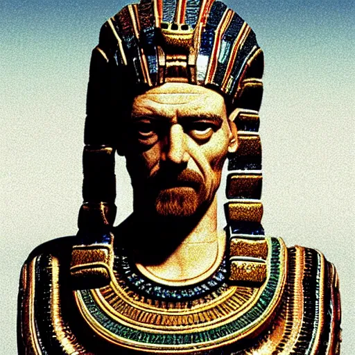 Image similar to cleopatra with the face of walter white