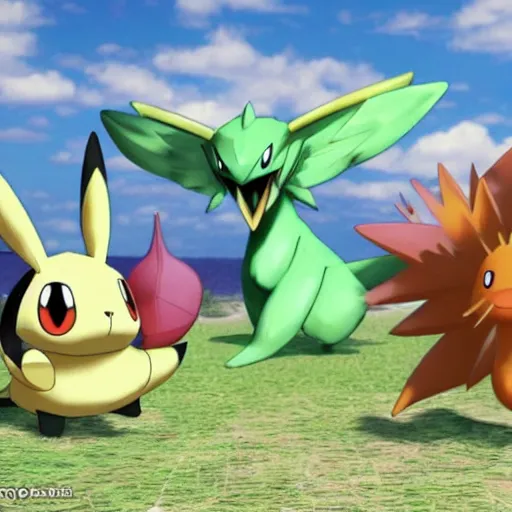 Image similar to new pokemon that doesn't exist, 3 d rendered