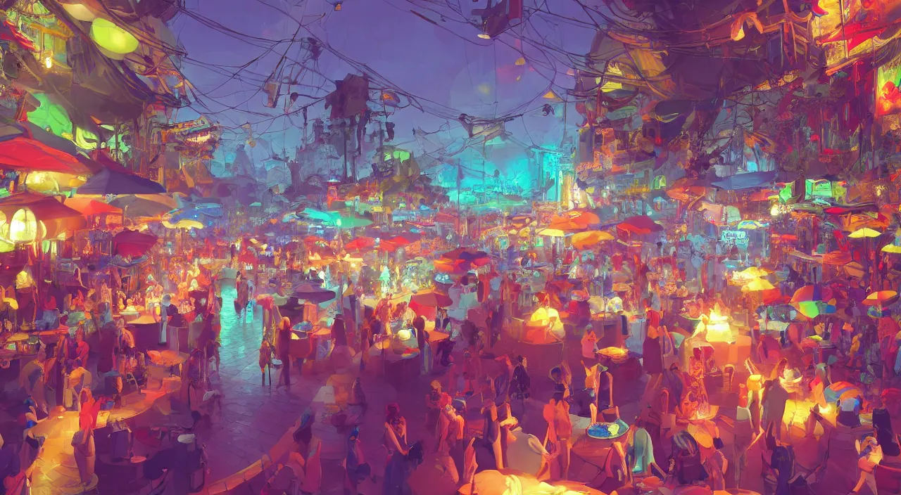 Image similar to bazaar zouk oriantal multicolorful sky shine place mosquet painting stylized digital video game icon global illumination ray tracing 8 k hd resolution, by ilya kuvshinov and cushart krentz and gilleard james
