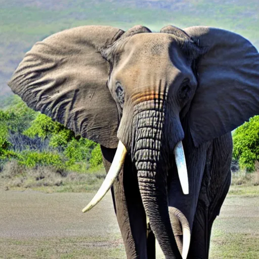 Image similar to photo, elephant is balancing on its trunk
