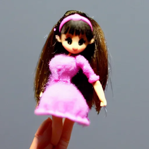 Image similar to very very very tiny ariana grande small ariana grande 1 inch tall. she is situated comfortably in the palm of my hand. I am carrying around the smallest ariana grande in the world!!!! Adult ARIANA GRANDE shrunken down to a mini size! award-winning bw photography