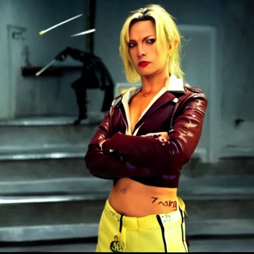 Prompt: Giorgia Meloni in Kill Bill from Quentin Tarantino
