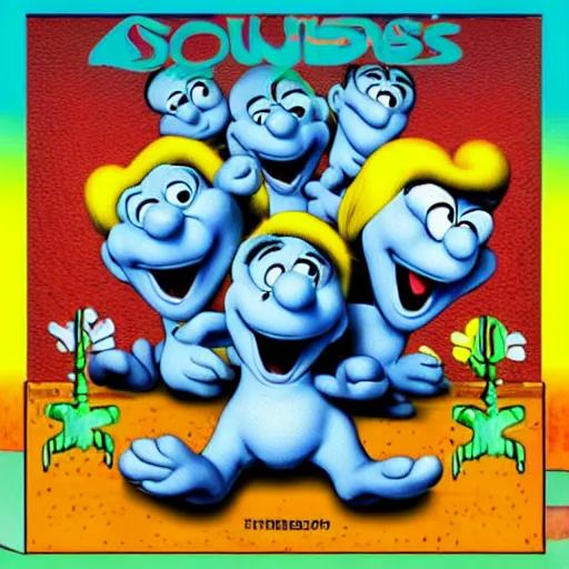 Image similar to The Smurfs acidwave