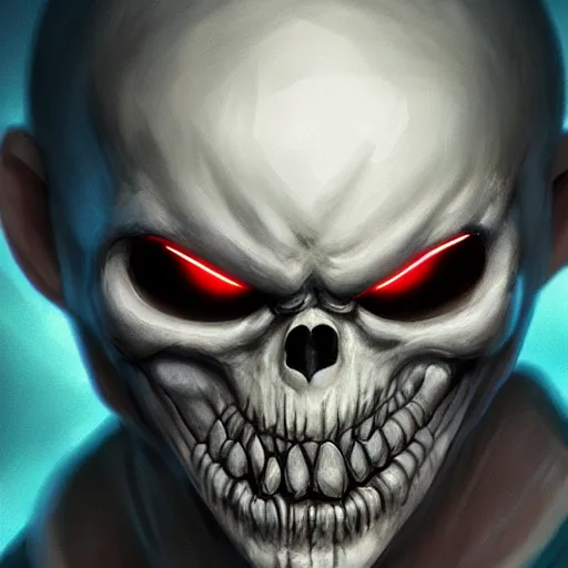 Image similar to photorealistic dark fantasy concept art of different versions of sans with his eye glowing, dynamic lighting, stunning visuals, ray tracing, beautiful scenery, cinematic, full body portrait, ultra detailed, hyper detail, stunning detail