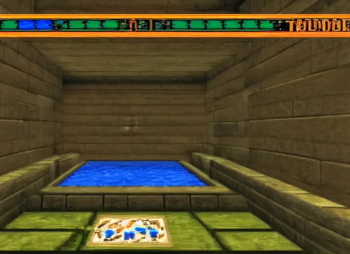 Image similar to water temple room. dark link. ocarina of time. nintendo 6 4 ( 1 9 9 6 )