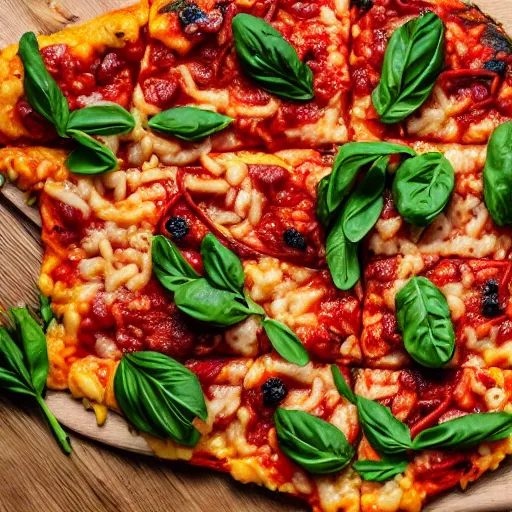 Image similar to risotto pizza 8 k award winning food photography