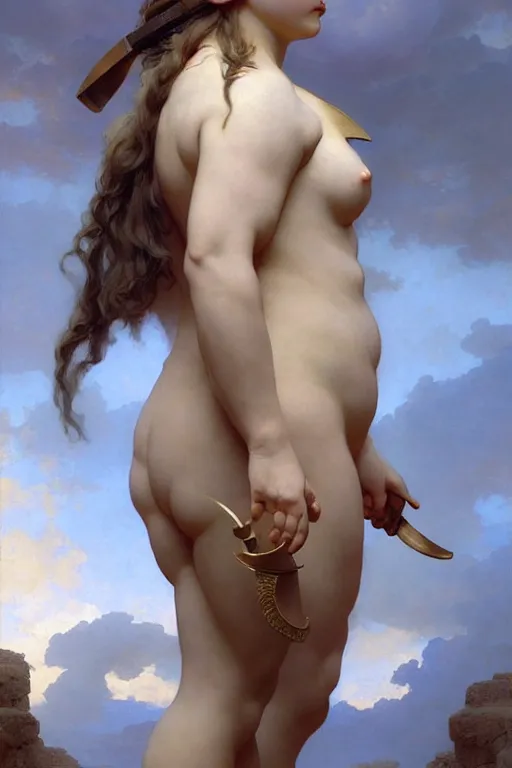 Image similar to soft light portrait of the beautiful chonky greek goddess, athena, wearing a corinthian helmet. wrapped in swirls in the air, soft light, digital art by ruan jia and mandy jurgens and artgerm and william - adolphe bouguereau, by jean - leon gerome, highly detailed, trending on artstation, award winning,