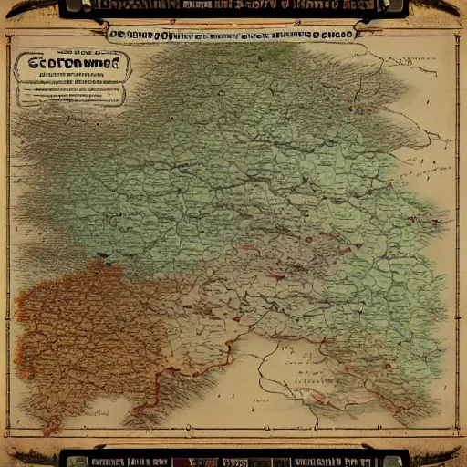 Image similar to the map of germany in 1 9 3 6 by greg rutkowski