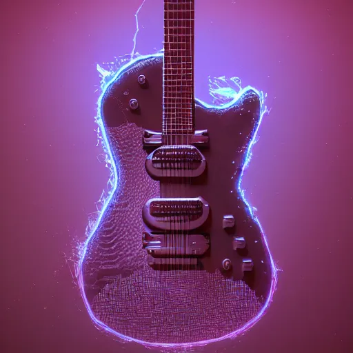 Image similar to God's Guitar of Metal Rock, in the style of beeple and Mike Winkelmann, intricate, epic lighting, cinematic composition, hyper realistic, 8k resolution