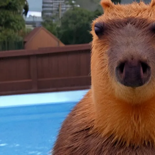 Image similar to a still of an Adult Swim Tv show about a anthropomorphic Capybara, created by Eric Andre