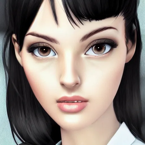 Prompt: my dream good looking girl with black hair,photorealistic