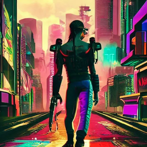 Image similar to cyberpunk 2 0 7 7 dr. seuss art style