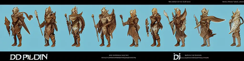 Prompt: dnd paladin character turnaround sheet, rpg, isometric isometric isometric, 8 views, d & d, trending on artstation