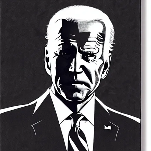 Image similar to Joe Biden looking sinister, by Tsutomu Nihei, highly detailed