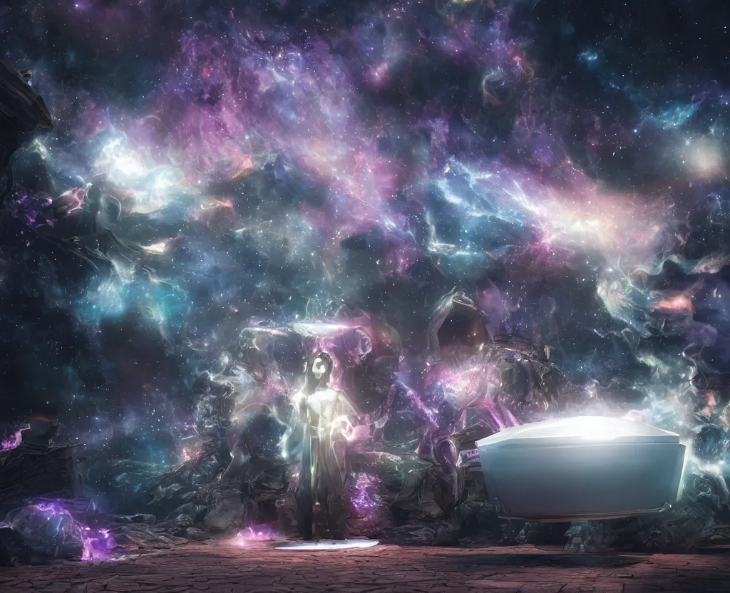 Image similar to cosmic funeral, dream sky, ultra realistic, octane render, unreal engine 5