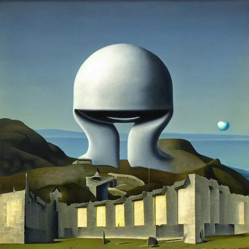 Image similar to Elder Scrolls Oblivion detailed painting by rene magritte