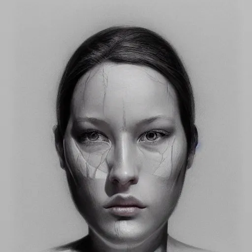 Image similar to a two people's face fusing together!!!!!!, photorealistic art style, charcoal drawing by richard mortensen, matte drawing, hyper realism, zbrush, mannerism