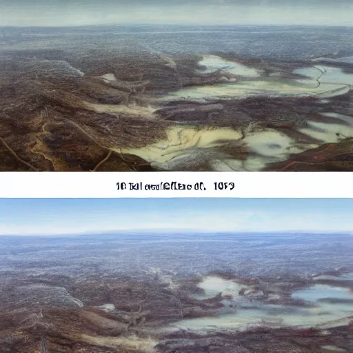 Image similar to A very detailed photorealistic landscape of Earth in 100 years, after global warming