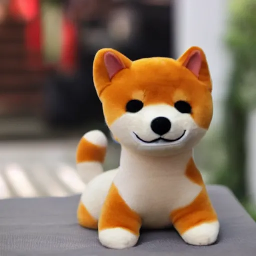 Image similar to A plushie Shiba Inu.